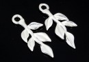 Pendant, sprig, 925 silver, 19mm  - x1