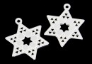 Pendant, David's star symbol, 925 silver, 18mm  - x1