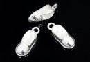 Pendant, slipper, 925 silver, 14mm  - x1