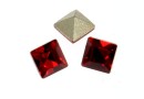 Swarovski, fancy chaton square, indian siam, 3mm - x10