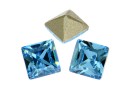 Swarovski, fancy chaton square, aquamarine, 3mm - x10