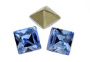 Swarovski, fancy chaton square, light sapphire, 3mm - x10