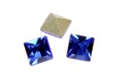 Swarovski, fancy chaton square, sapphire, 3mm - x10