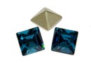 Swarovski, fancy chaton square, indicolite, 3mm - x10