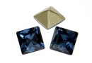 Swarovski, fancy chaton square, denim blue, 3mm - x10