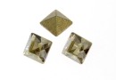 Swarovski, fancy chaton square, silver shade, 3mm - x10