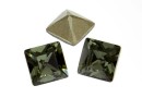 Swarovski, fancy chaton square, black diamond, 3mm - x10