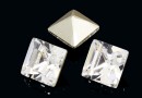 Swarovski, fancy chaton square, crystal, 6mm - x6