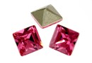 Swarovski, fancy chaton square, rose, 6mm - x6