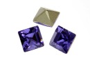 Swarovski, fancy chaton square, tanzanite, 6mm - x6