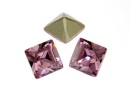 Swarovski, fancy chaton square, light amethyst, 6mm - x6