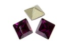 Swarovski, fancy chaton square, amethyst, 6mm - x6