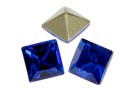 Swarovski, fancy chaton square, capri blue, 6mm - x6