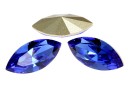 Swarovski navette, fancy chaton, sapphire, 10mm - x4