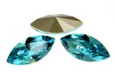 Swarovski navette, fancy chaton, light turquoise, 15mm - x2