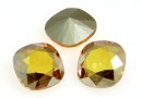 Swarovski, square fancy, metallic sunshine, 12mm - x1