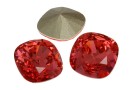 Swarovski, square fancy, padparadscha, 12mm - x1