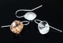 Earring findings, 925 silver, for Swarovski 4470 and 4461, 12mm - x1pair