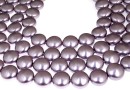 Swarovski disk pearls, mauve, 12mm - x4