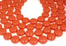 Swarovski disk pearls, coral pearl, 10mm - x10