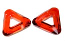 Swarovski, triangle pendant, red magma, 20mm - x1