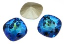 Swarovski, square fancy, bermuda blue, 10mm - x1