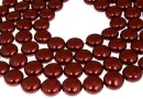 Swarovski disk pearls, bordeaux, 14mm - x4