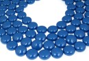 Swarovski disk pearls, lapis pearl, 14mm - x4