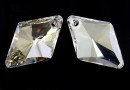 Swarovski, rhombus pendant, silver shade, 14mm - x1