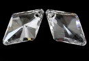 Swarovski, rhombus pendant, crystal, 19mm - x1