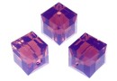 Swarovski, cube bead, cyclamen opal, 8mm - x1