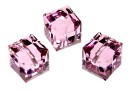 Swarovski, cube bead, light amethyst, 8mm - x1