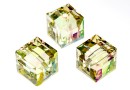 Swarovski, cube bead, luminous green, 8mm - x1