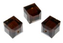 Swarovski, cube bead, mocca, 8mm - x1