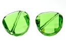 Swarovski, twist bead, peridot, 14mm - x1