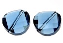 Swarovski, twist bead, denim blue, 14mm - x1