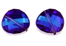 Swarovski, twist bead, bermuda blue, 22mm - x1