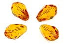 Swarovski, drop bead, topaz, 10.5mm - x2