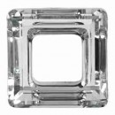 Swarovski, square ring pendant, crystal, 30mm - x1