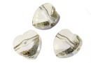 Swarovski, heart bead, silver shade, 10mm - x2