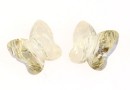 Swarovski, butterfly bead, silver shade, 8mm - x2