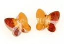 Swarovski, butterfly bead, copper, 8mm - x2