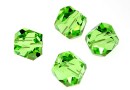 Swarovski, graphic cube bead, peridot, 8mm - x1