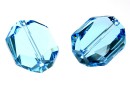 Swarovski, graphic bead, aquamarine, 18mm - x1