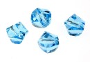 Swarovski, faceted helix bead, aquamarine, 6mm - x6