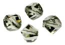 Swarovski, faceted helix bead, black diamond, 10mm - x2