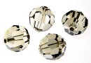 Swarovski, faceted round bead, silver shade, 10mm - x2