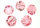 Swarovski, faceted round bead, light rose, 12mm - x1