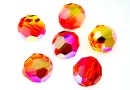 Swarovski, faceted round bead, fireopal AB, 10mm - x2