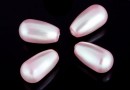 Swarovski drop pearls, rosaline, 15x8mm - x2